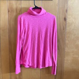 Pink Turtleneck Women's Top